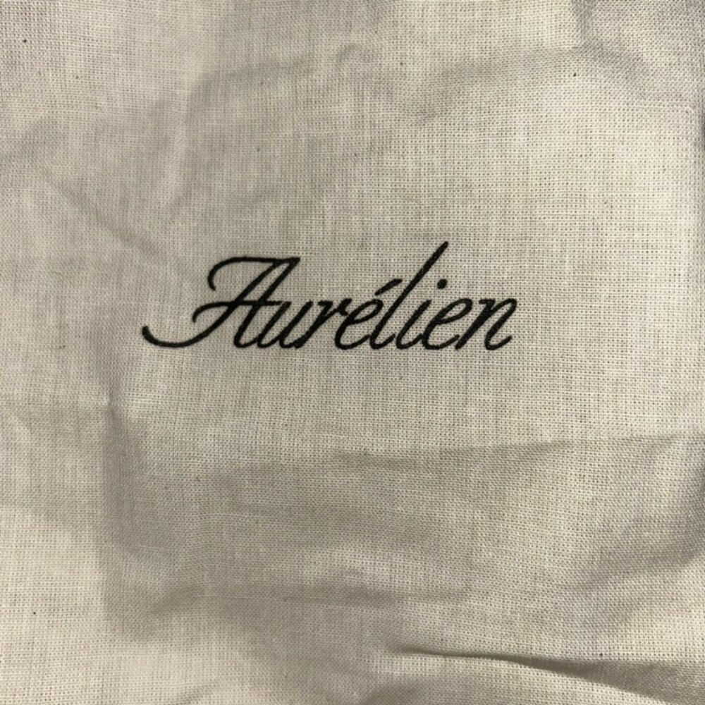 Aurelien cotton brown drawstring designer dust bag 8.5x14" - Picture 2 of 2